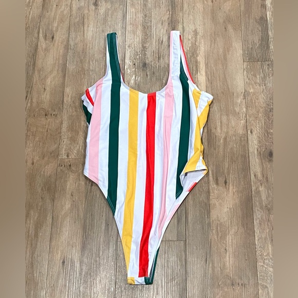 Shein-One Piece Striped Swimsuit-Women's Size: Extra Large-Color: Multi-NEW!! - Picture 5 of 11